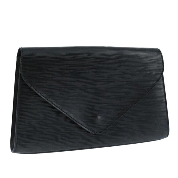 LOUIS VUITTON Epi Art Deco Clutch Bag Black M52632 LV Auth 104373 - Picture 1 of 16